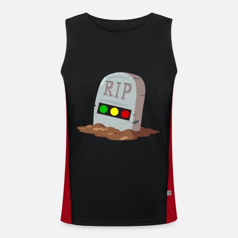 Ampel Ruhe in Frieden RIP Funktionelles Kontrast-Tank Top für Männer 