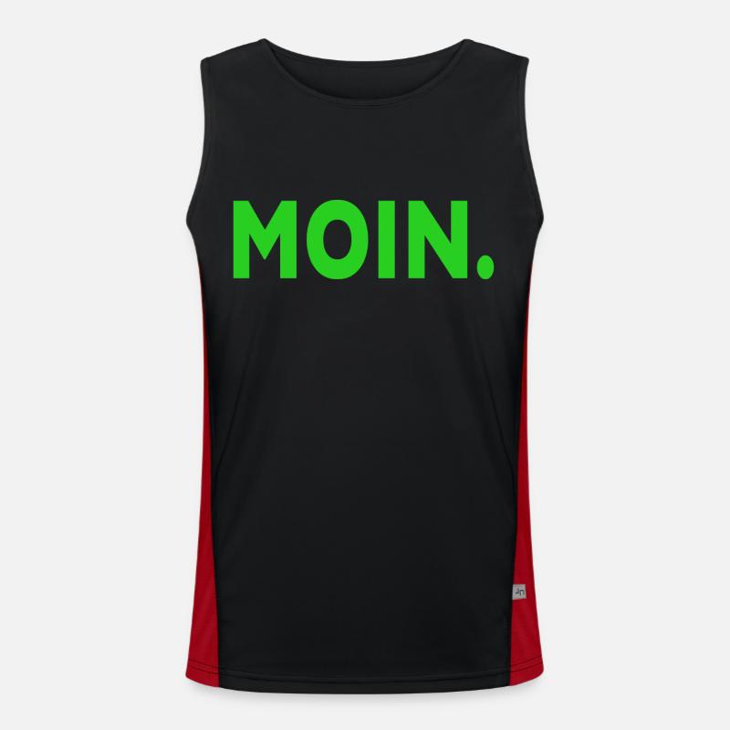 Moin Hamburg Dialekt Funktionelles Kontrast-Tank Top für Männer 