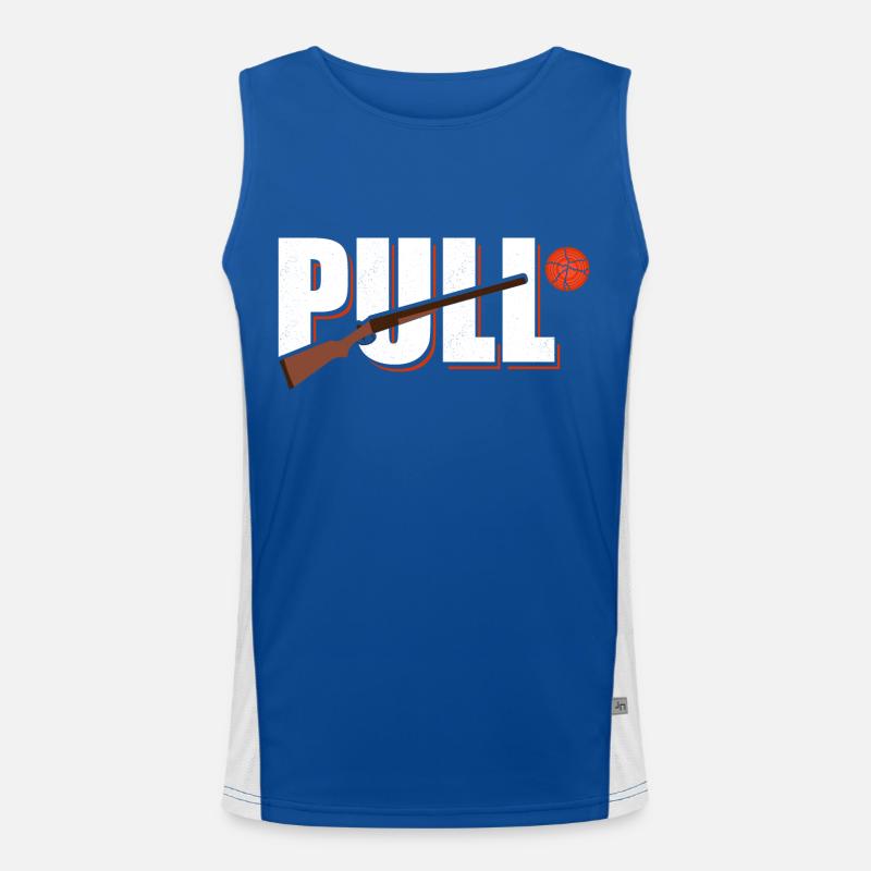 Pull Skeet Shooting Trapshooting Men's Functional Contrast Tank Top 