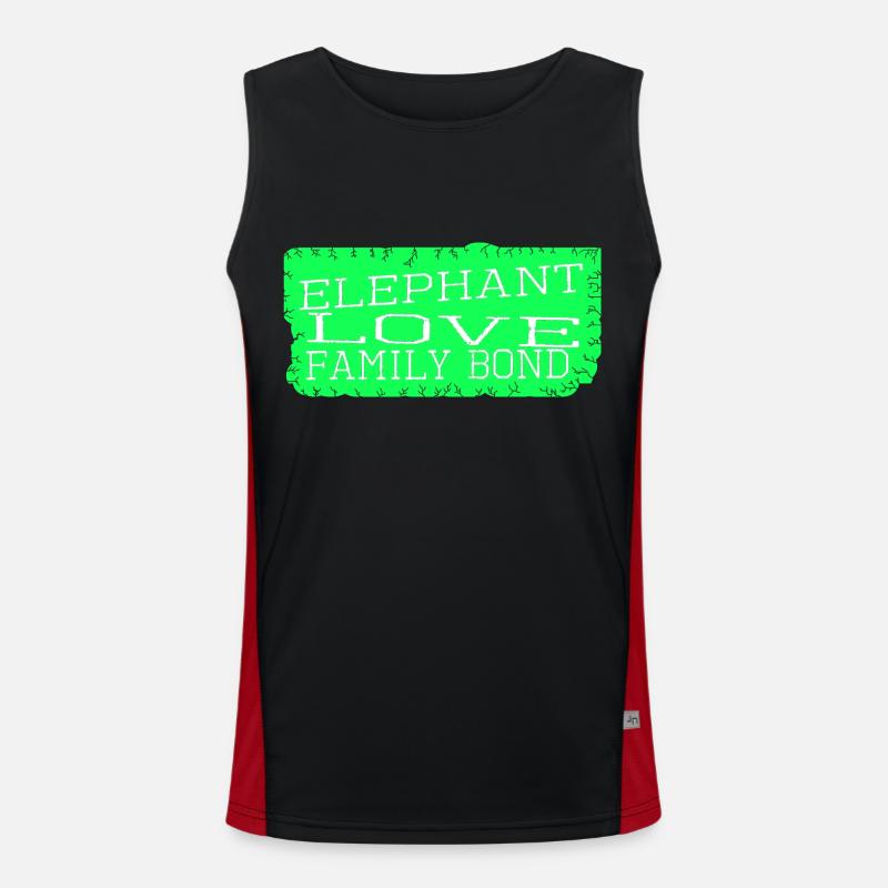 geek elephant behavior present fun funny quote Funktionelles Kontrast-Tank Top für Männer 