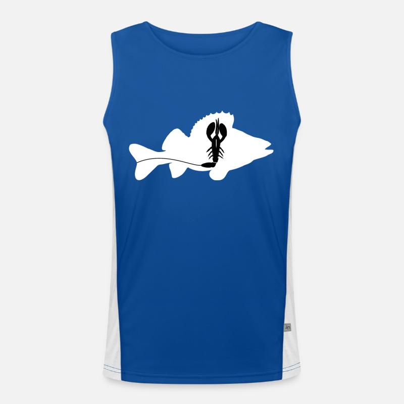 Barsch mit Creature Bait - weiß Funktionelles Kontrast-Tank Top für Männer 