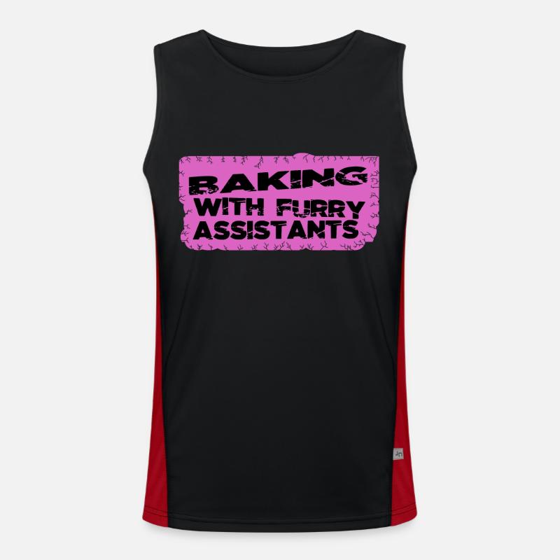 baking ideas baking at home funny animal diversity Funktionelles Kontrast-Tank Top für Männer 