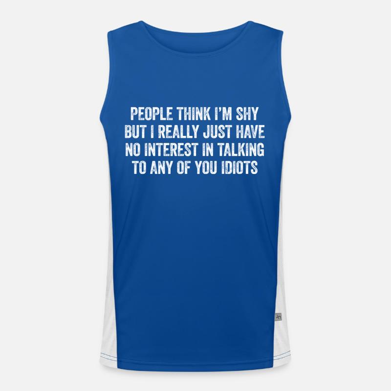 Introvertiert und ehrlich Funktionelles Kontrast-Tank Top für Männer 