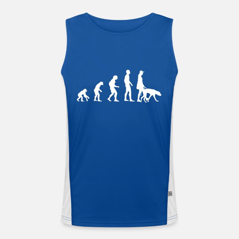Evolution dog owner and dog Men's Functional Contrast Tank Top 