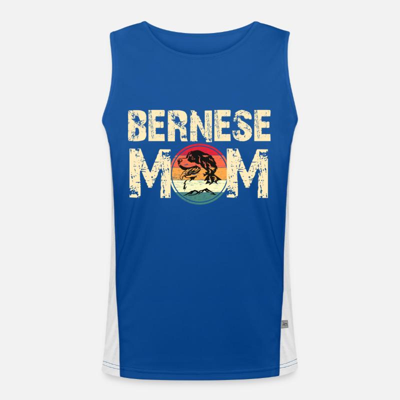 Bernese mom Men's Functional Contrast Tank Top 