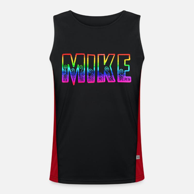 mike rs rainbow Men's Functional Contrast Tank Top 