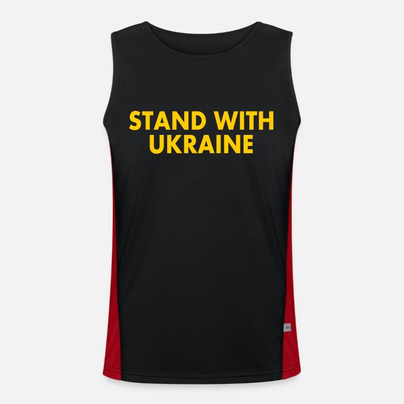 stand with ukraine Débardeur respirant contrasté Homme 