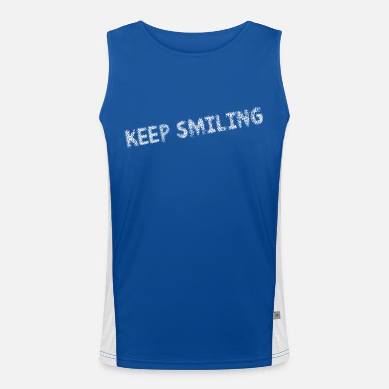 Keep smiling - restez positifs Débardeur respirant contrasté Homme 
