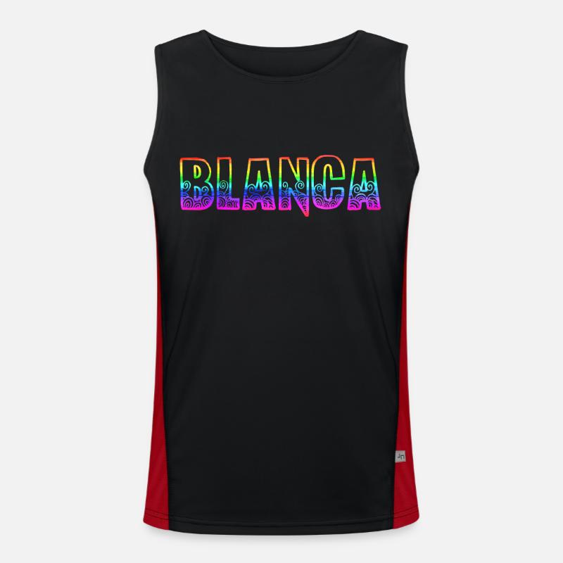 blanca rs rainbow - Men's Functional Contrast Tank Top  - black/red