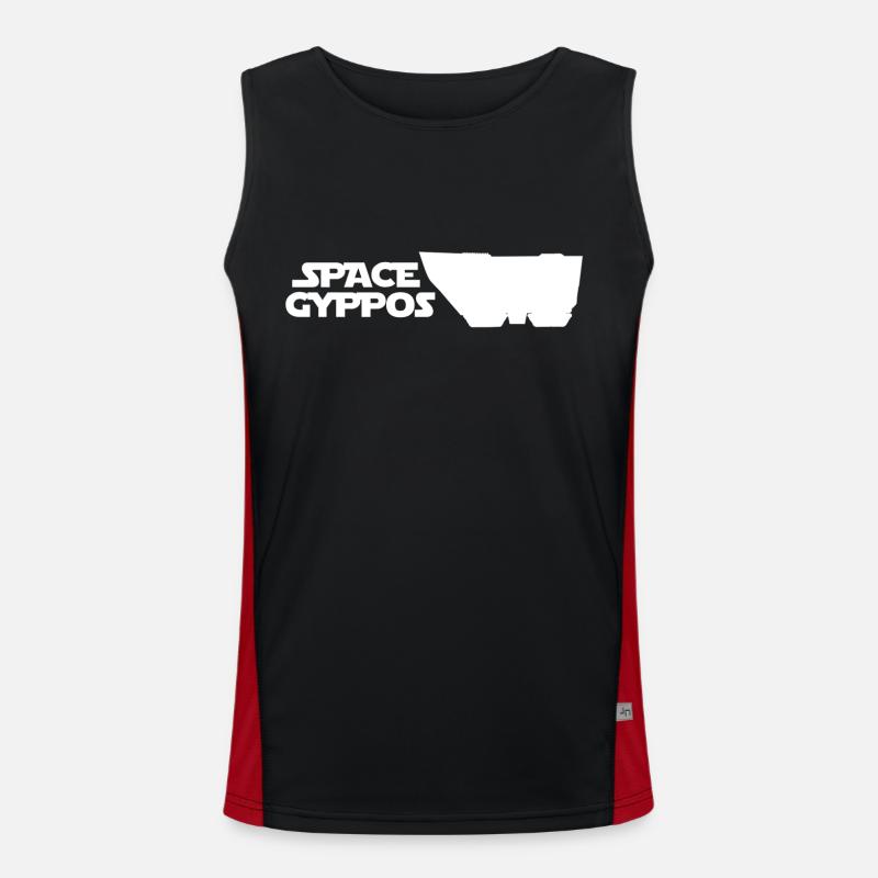 Space Gyppos - Spacezigos - White font Men's Functional Contrast Tank Top 