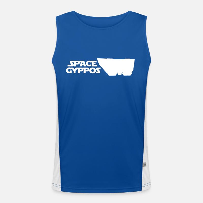 Space Gyppos - Spacezigos - White font Men's Functional Contrast Tank Top 