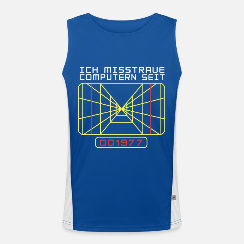 Zielcomputer - Computer misstrauen - IT Informatik Funktionelles Kontrast-Tank Top für Männer 