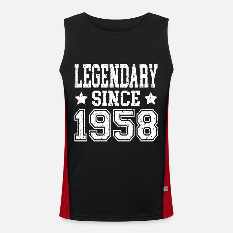 Legendary since 1958 - Men's Functional Contrast Tank Top  - black/red