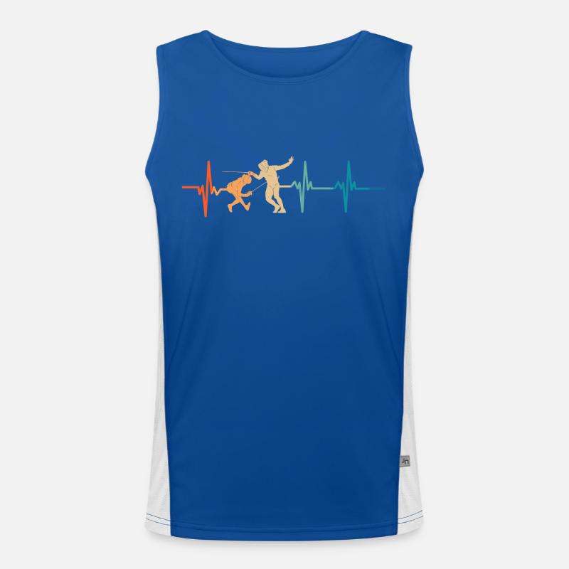 Herzschlag-Zäune Funktionelles Kontrast-Tank Top für Männer 