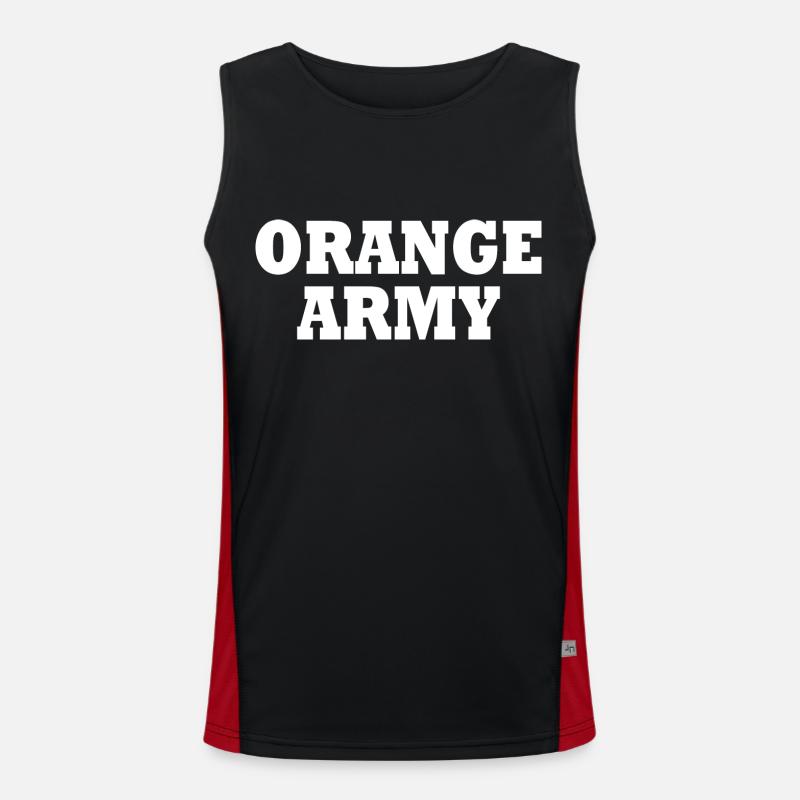 Orange army Men's Functional Contrast Tank Top 