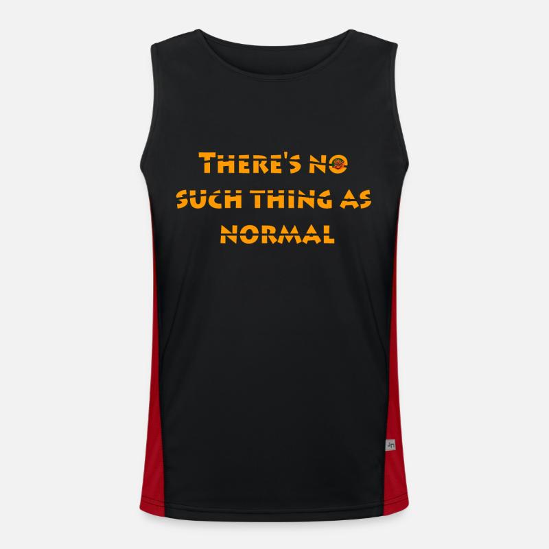 No such thing as normal - Men's Functional Contrast Tank Top  - black/red