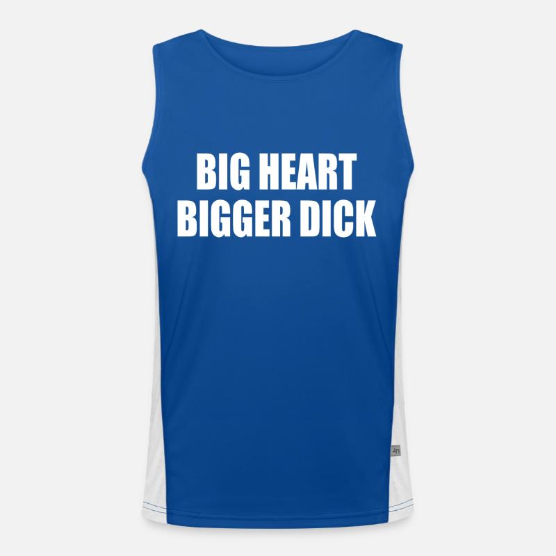 big heart bigger dick Funktionelles Kontrast-Tank Top für Männer 