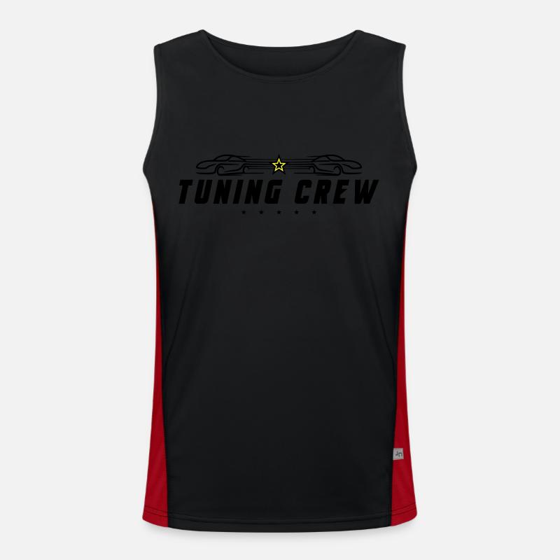 Tuning Crew Auto Funktionelles Kontrast-Tank Top für Männer 