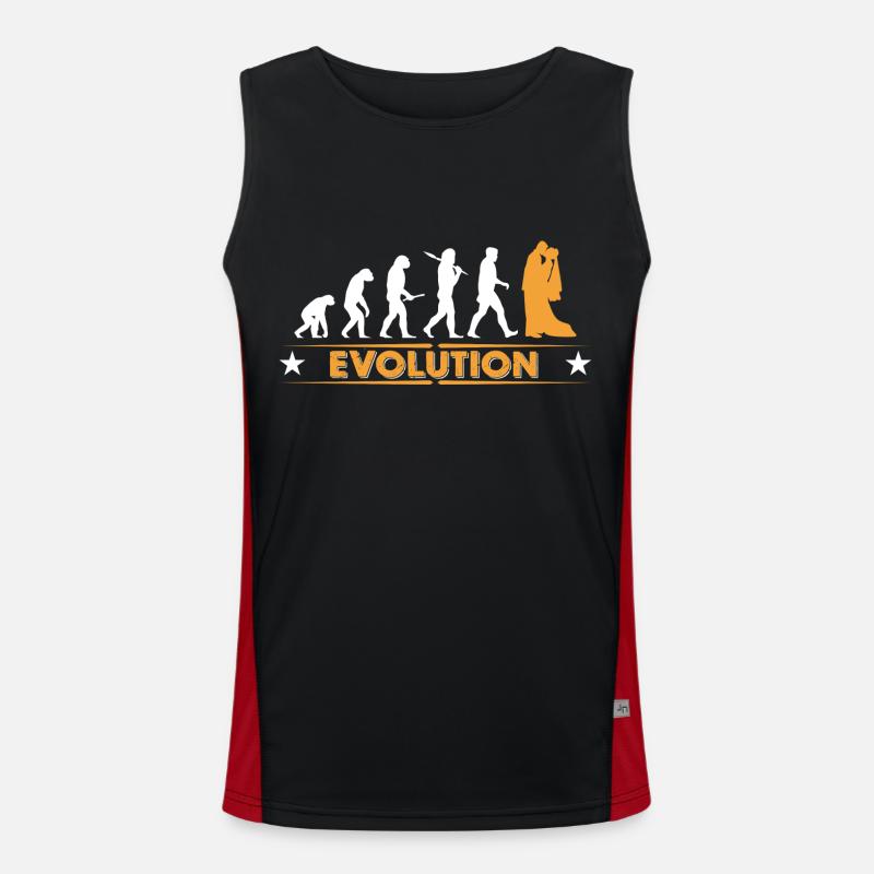 Wedding - evolution - Men's Functional Contrast Tank Top  - black/red