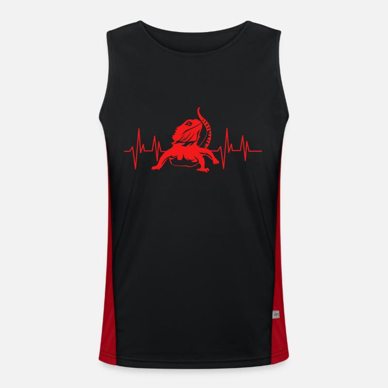 Bartagame Reptiles Lizard Reptile Pogona Bartagames Men's Functional Contrast Tank Top 