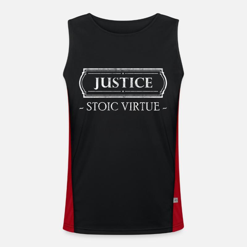 Stoic Virtue Justice Stoicism Men's Functional Contrast Tank Top 