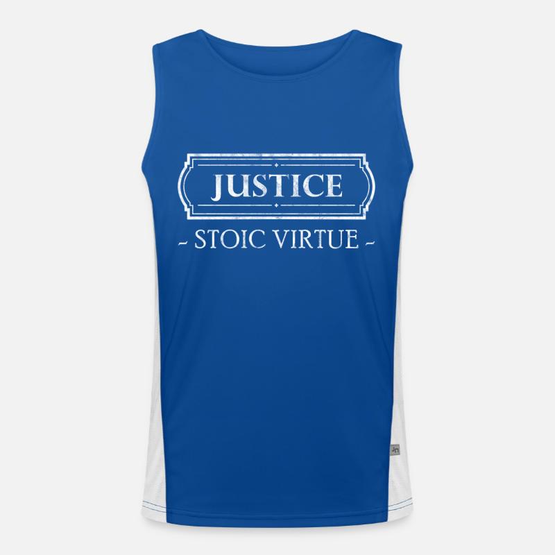 Stoic Virtue Justice Stoicism Men's Functional Contrast Tank Top 