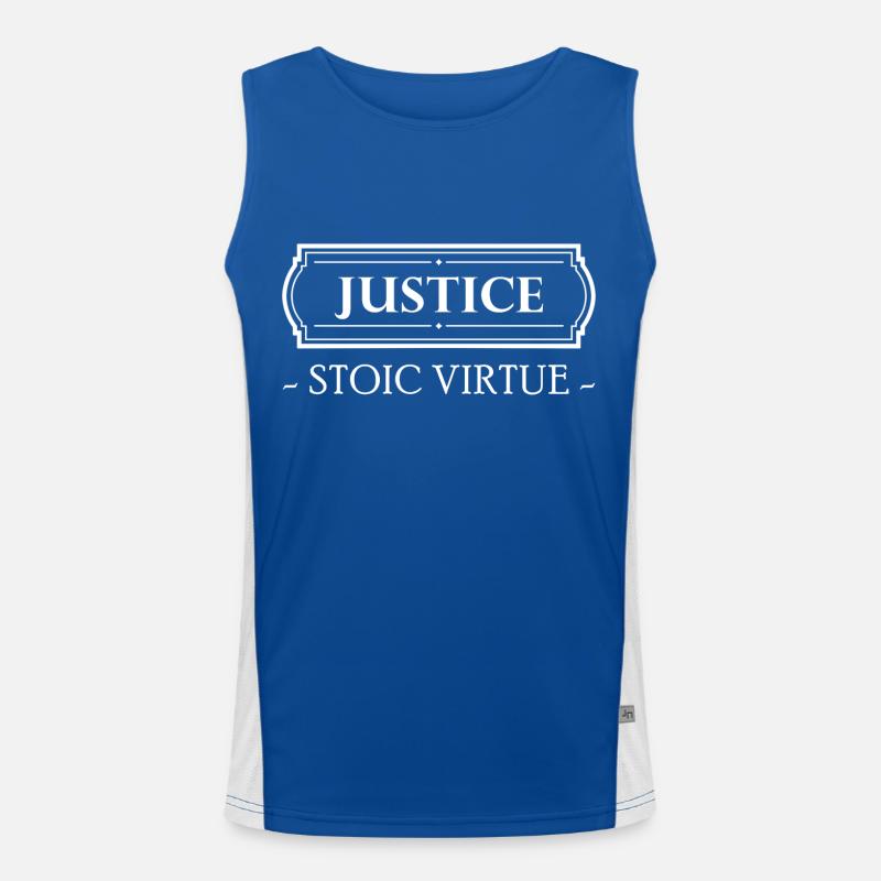 Stoicism Gift Stoic Virtue Justice Men's Functional Contrast Tank Top 