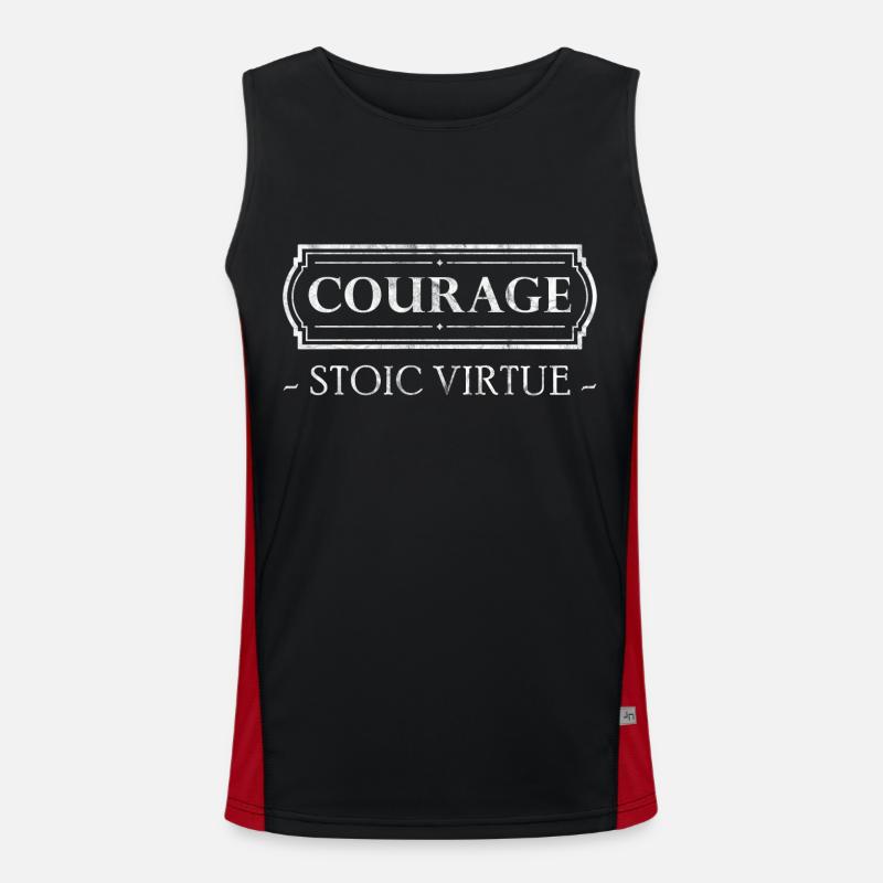 Stoic Virtue Courage Courage Stoicism Men's Functional Contrast Tank Top 