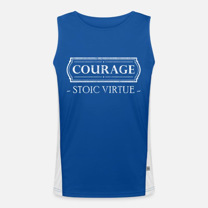 Stoic Virtue Courage Courage Stoicism Men's Functional Contrast Tank Top 