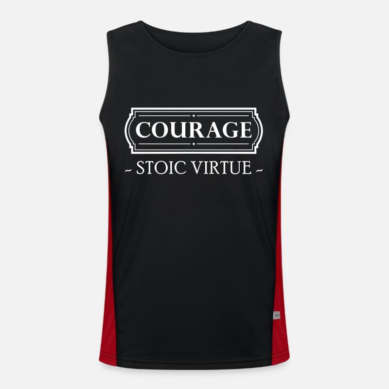 Stoicism Gift Stoic Virtue Courage Courage Men's Functional Contrast Tank Top 