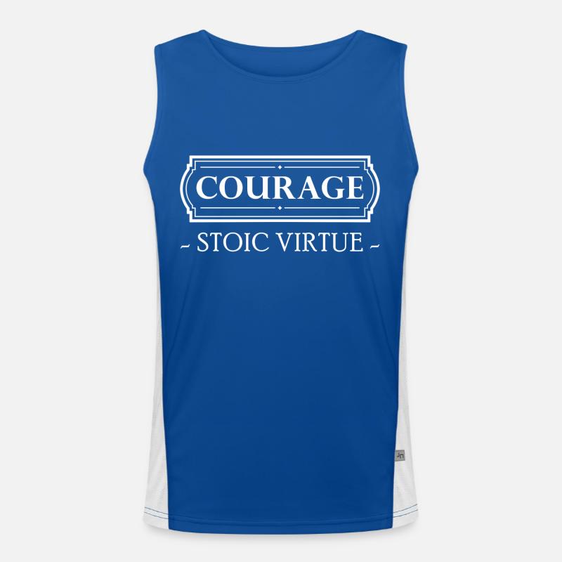 Stoicism Gift Stoic Virtue Courage Courage Men's Functional Contrast Tank Top 