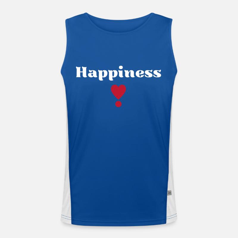 Happiness Glück Geschenkidee Funktionelles Kontrast-Tank Top für Männer 