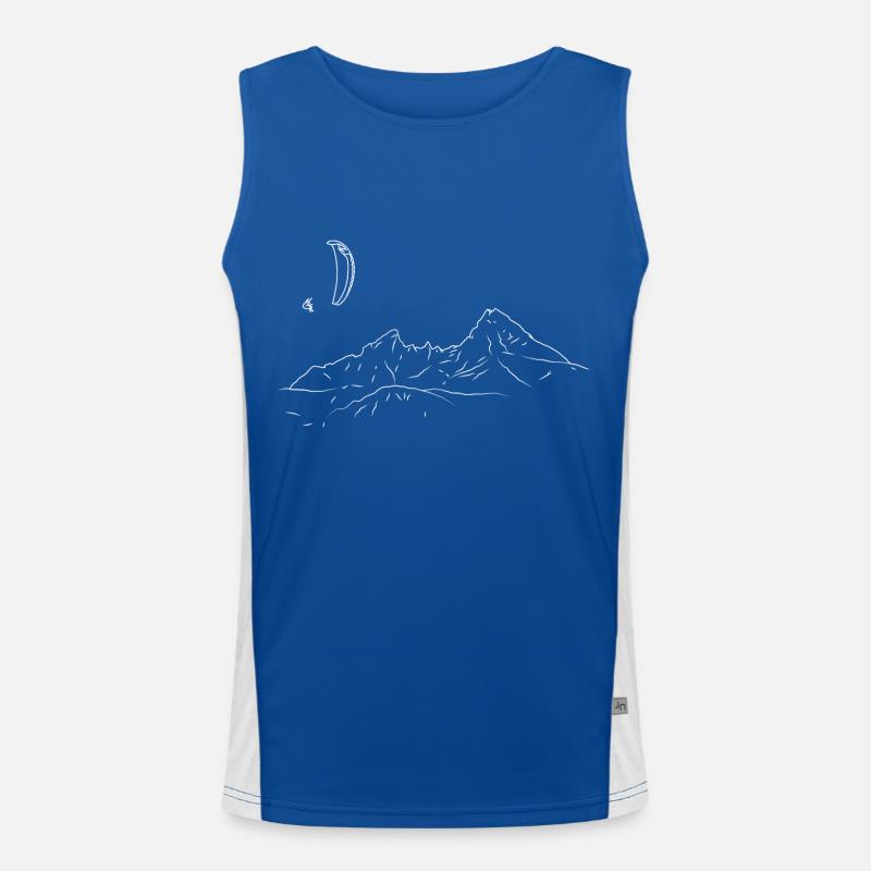 Watzmann Paragliding Funktionelles Kontrast-Tank Top für Männer 
