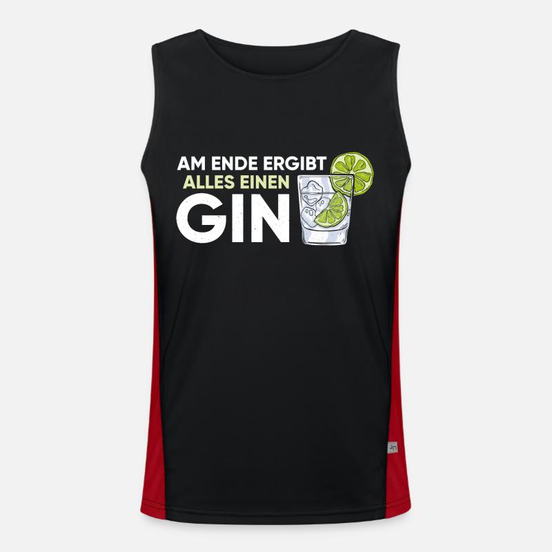 Am Ende ergibt alles einen Gin Funktionelles Kontrast-Tank Top für Männer 