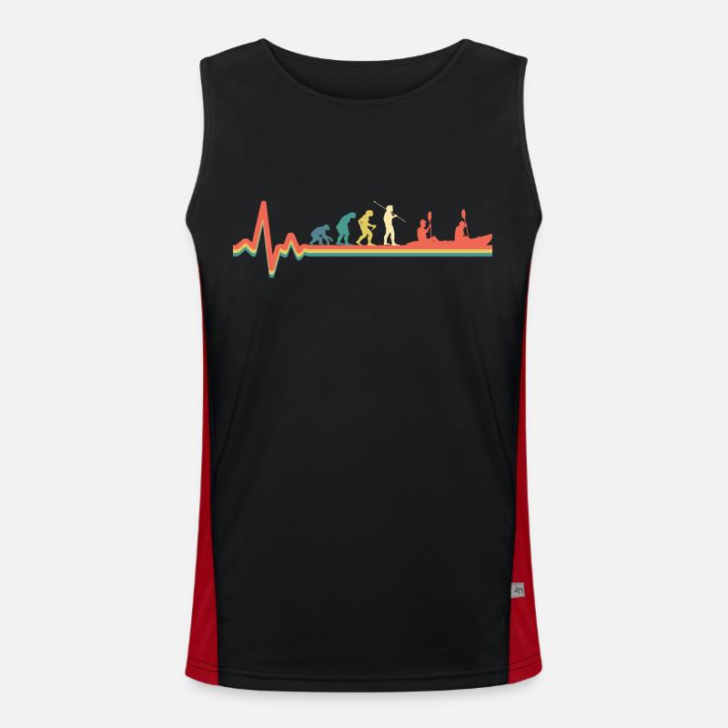Kanu Evolution Kajak Retro Funktionelles Kontrast-Tank Top für Männer 