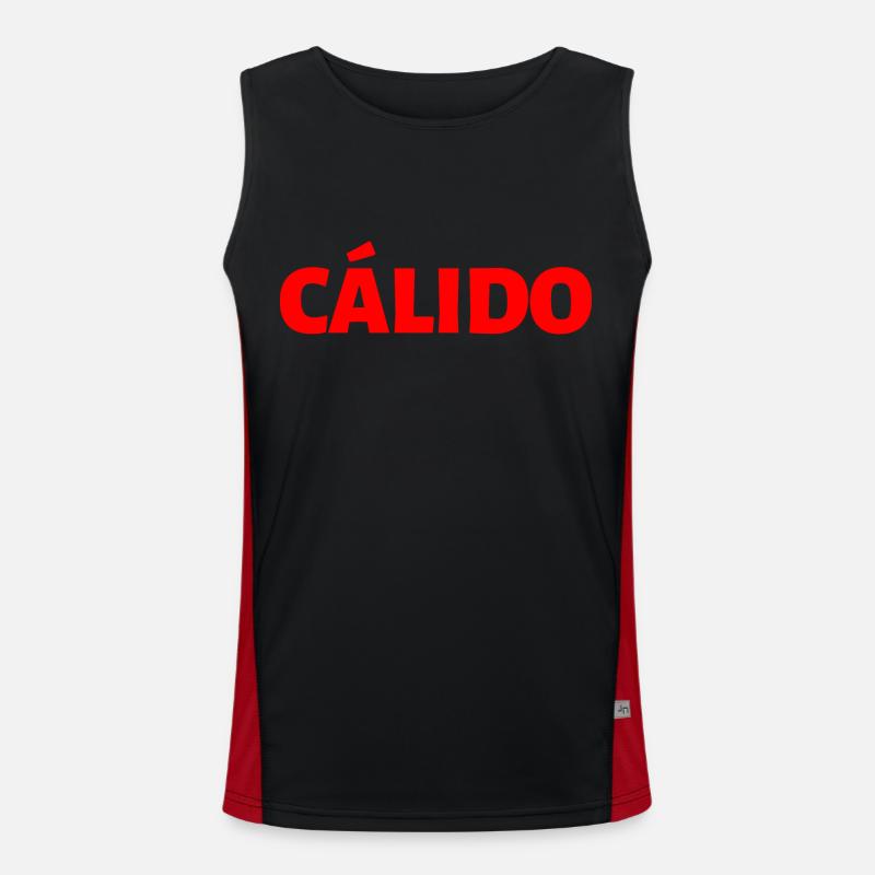 liebevoll Spanisch Sprache Funktionelles Kontrast-Tank Top für Männer 