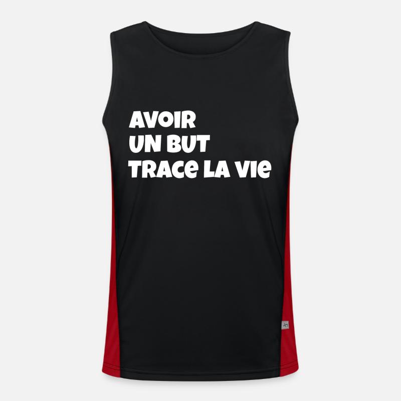 Have a Purpose - Men's Functional Contrast Tank Top - black/red