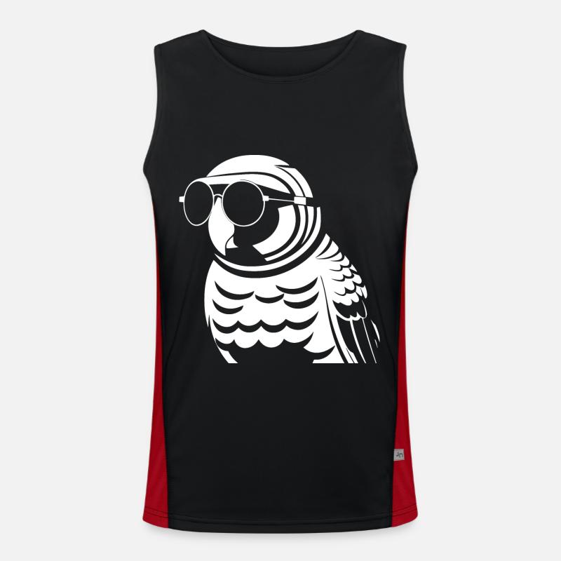 Lustiger Vogel mit Sonnenbrille Cool Bourke's Parak Funktionelles Kontrast-Tank Top für Männer 