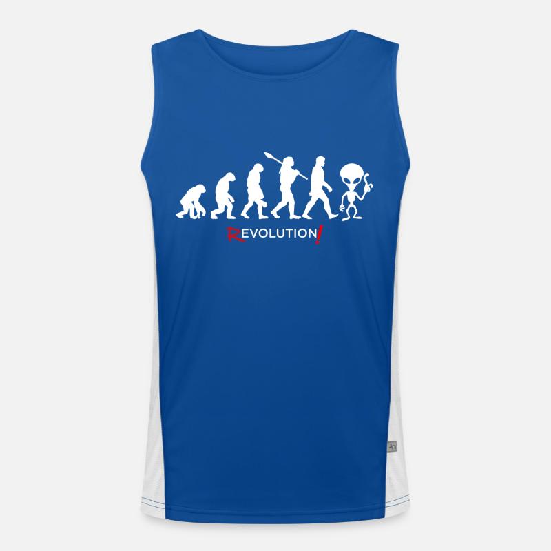 Revolution - Evolution Man Fun Twist 15 Funktionelles Kontrast-Tank Top für Männer 