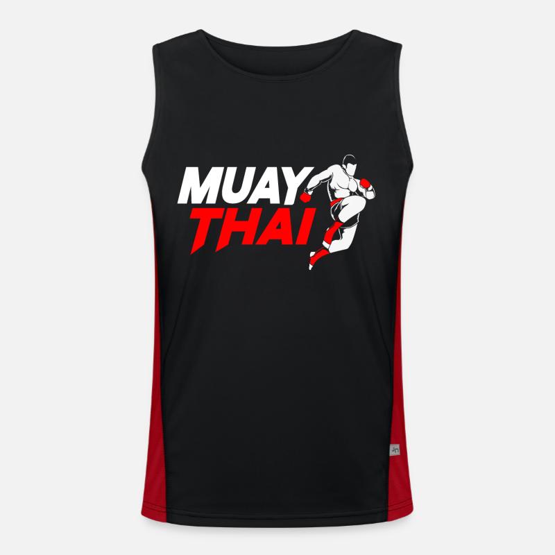 Muay Thai Boxing Kickboxing Kickboxer Kickboxen Funktionelles Kontrast-Tank Top für Männer 