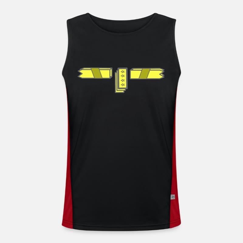 Gelb2 Funktionelles Kontrast-Tank Top für Männer 