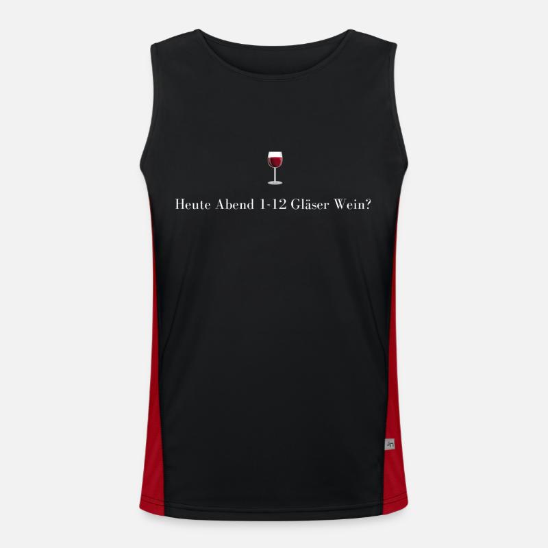 Heute Abend 1-12 Gläser Wein? Funktionelles Kontrast-Tank Top für Männer 