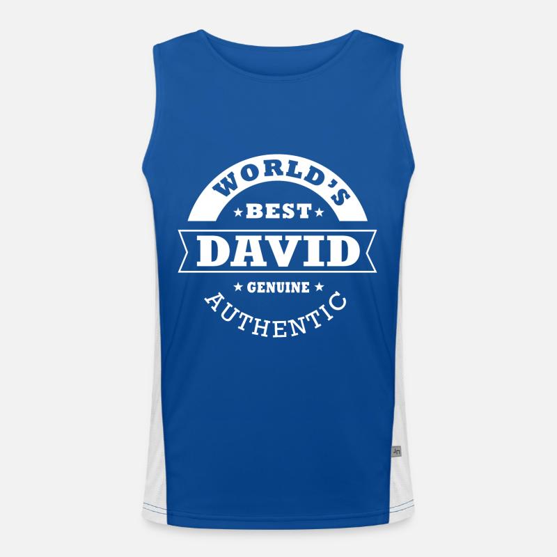 David Gift T shirt personalized name david Men's Functional Contrast Tank Top