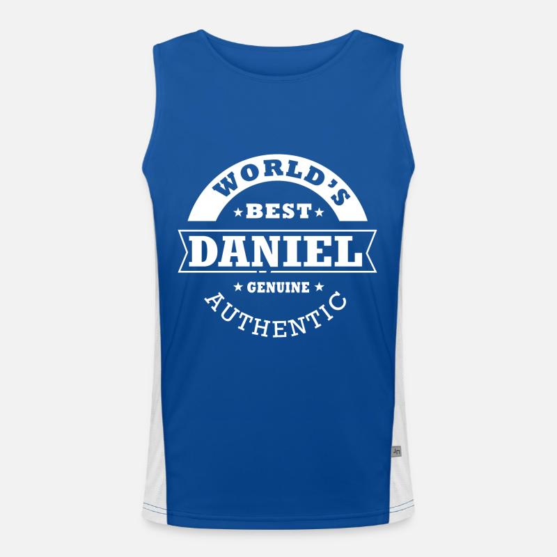 Daniel weltweit bester personalisierter Name daniel Funktionelles Kontrast-Tank Top für Männer 