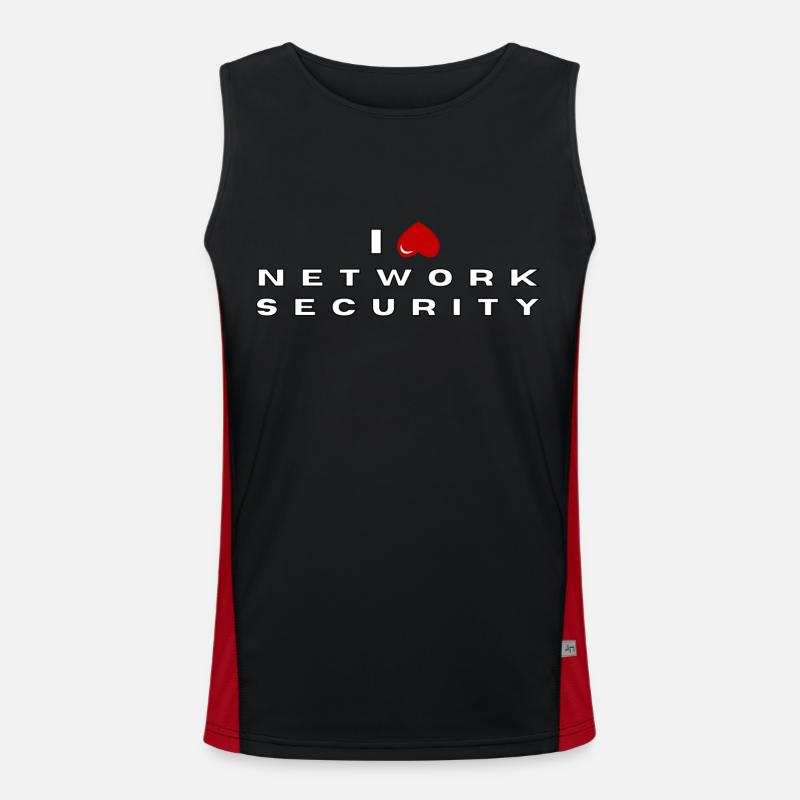 I hate Network security Men's Functional Contrast Tank Top 