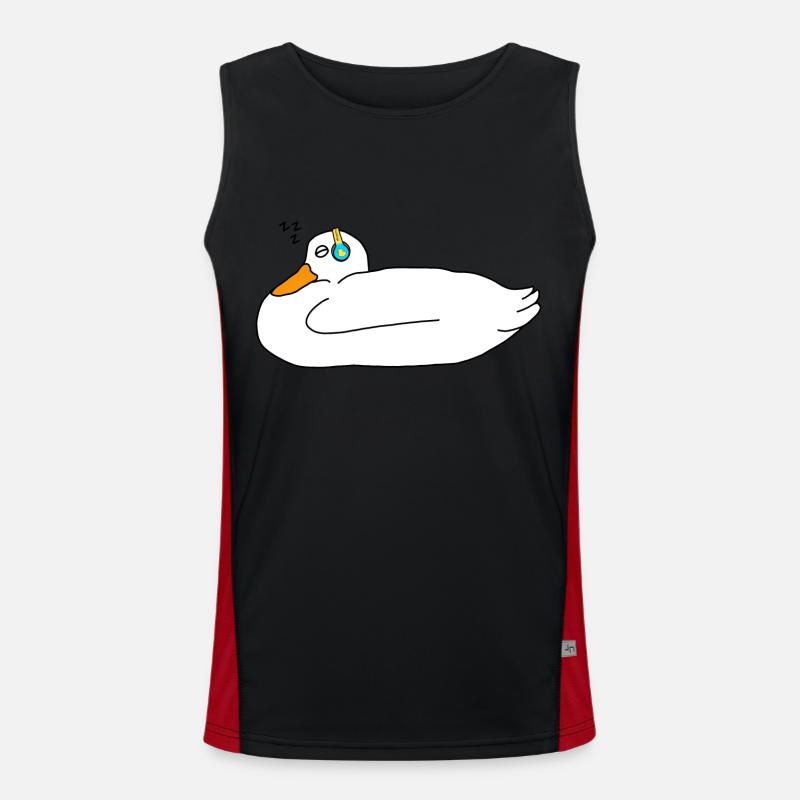 Schlafendes Entchen Funktionelles Kontrast-Tank Top für Männer 