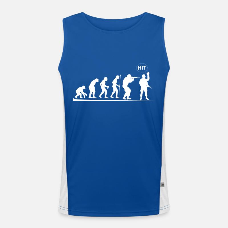 Man and his evolution HIT Men's Functional Contrast Tank Top 