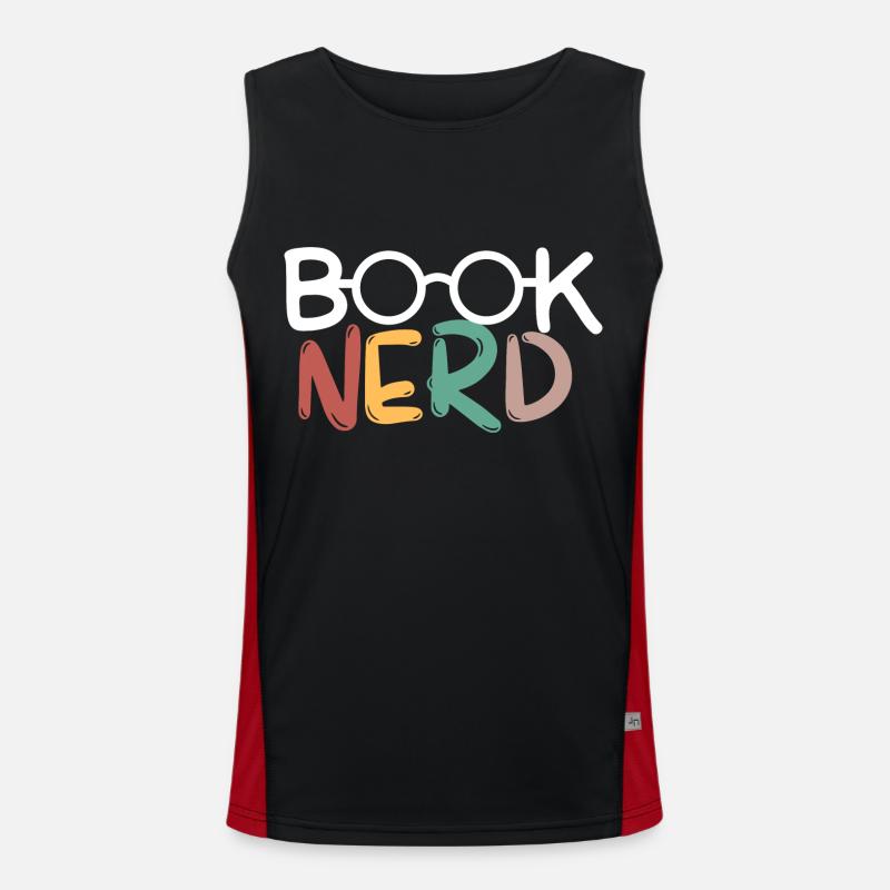 Book nerd Funktionelles Kontrast-Tank Top für Männer 