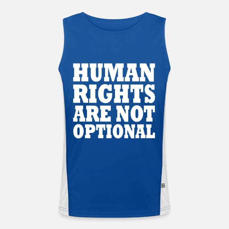 human rights are not optional Débardeur respirant contrasté Homme 