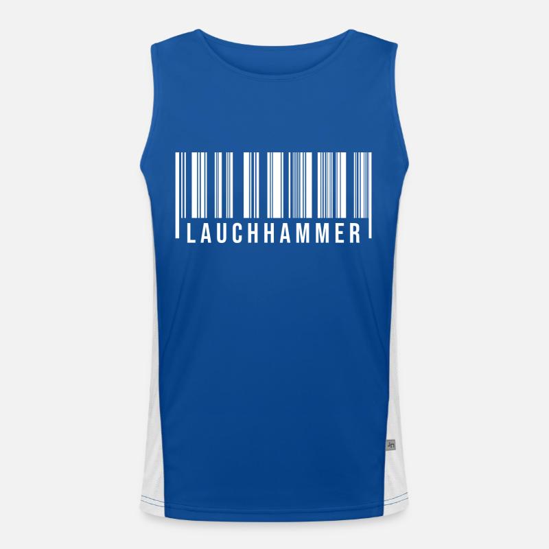 Lauchhammer Strichcode Funktionelles Kontrast-Tank Top für Männer 